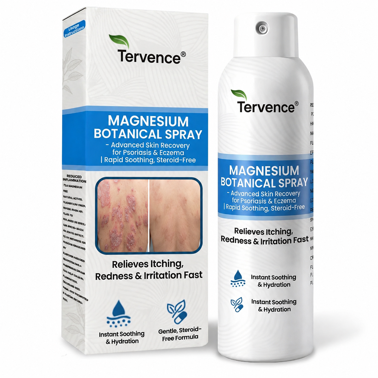 ✨Tervence® Magnesium Botanical Spray – Advanced Skin Recovery for Psoriasis & Eczema | Rapid Soothing, Steroid-Free