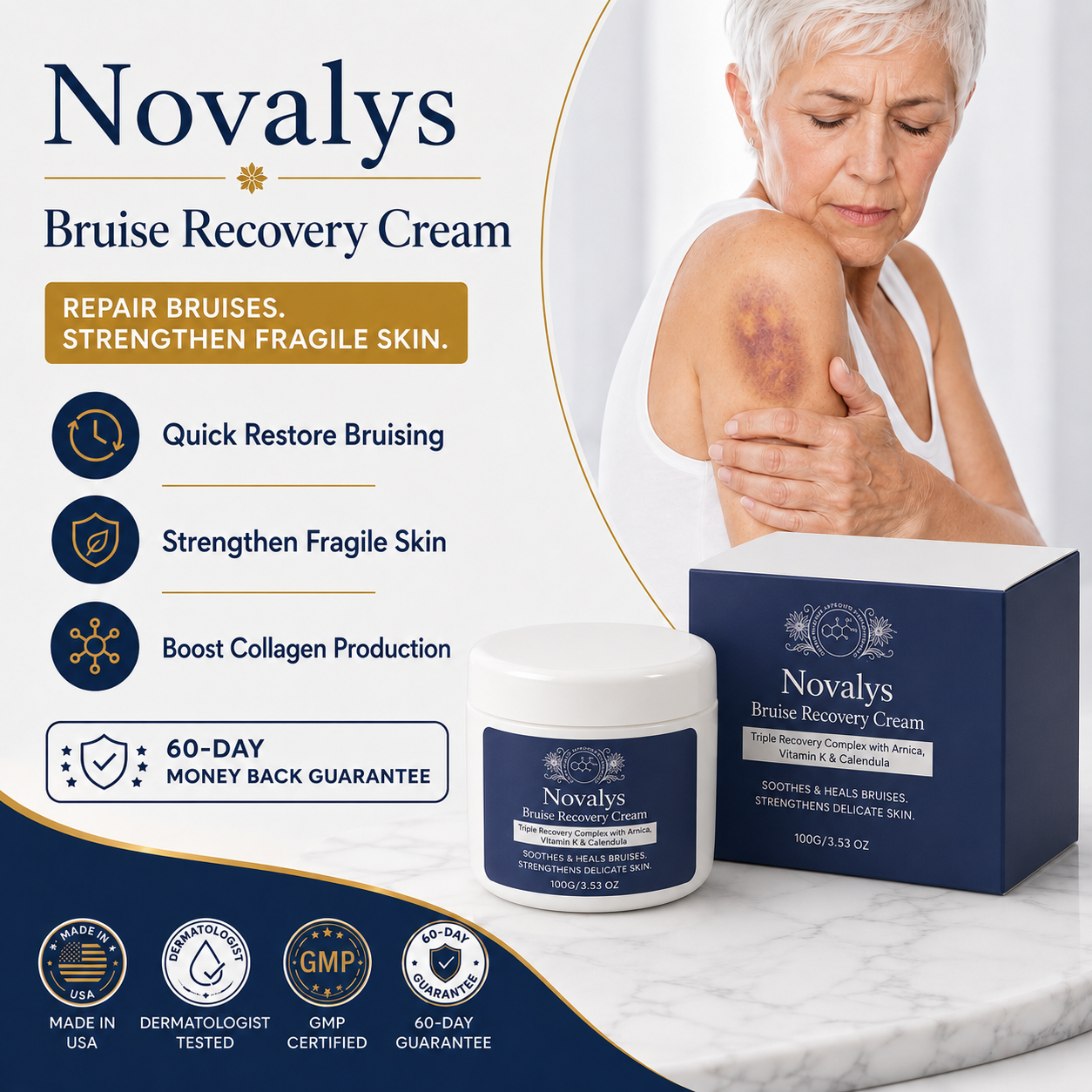 Tervence™ Bruise Repair & Skin — Strengthening Cream