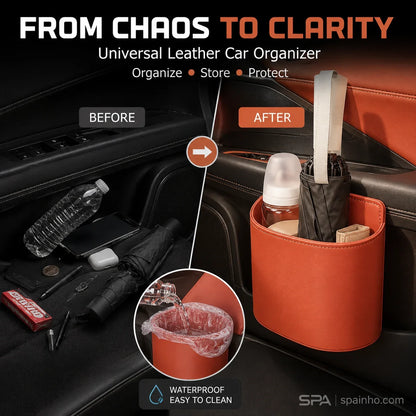 Stop Spilling Drinks: Universal Leather Car Door Cup Holder (50% Off)