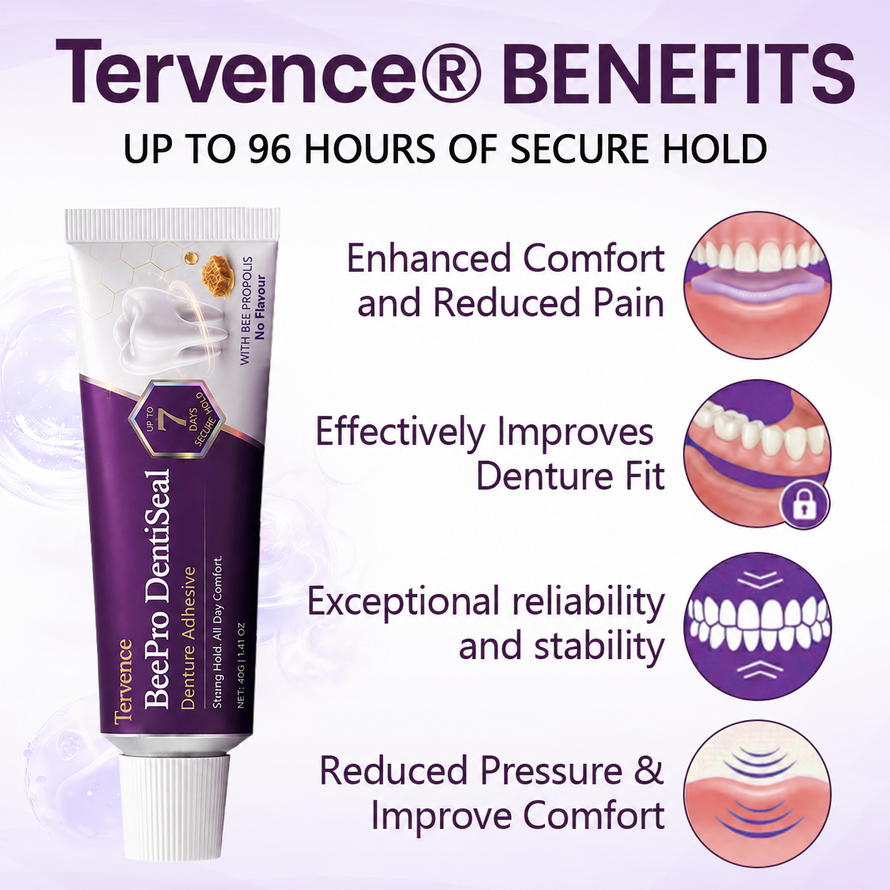 Tervence® BeePro DentiSeal Denture Adhesive🦷🐝💜