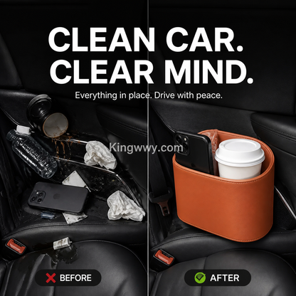 Stop Spilling Drinks: Universal Leather Car Door Cup Holder (50% Off)