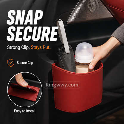 Stop Spilling Drinks: Universal Leather Car Door Cup Holder (50% Off)