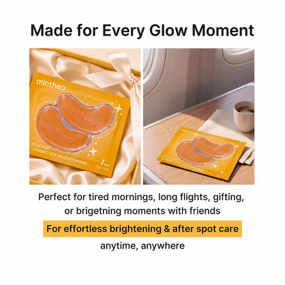 Kojic Acid & Turmeric Vita Jelly Eye Mask – Brighten Dark Circles, Depuff & Soothe Tired Eyes with Korean Hydrogel Patches