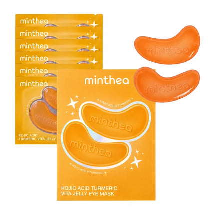 Kojic Acid & Turmeric Vita Jelly Eye Mask – Brighten Dark Circles, Depuff & Soothe Tired Eyes with Korean Hydrogel Patches