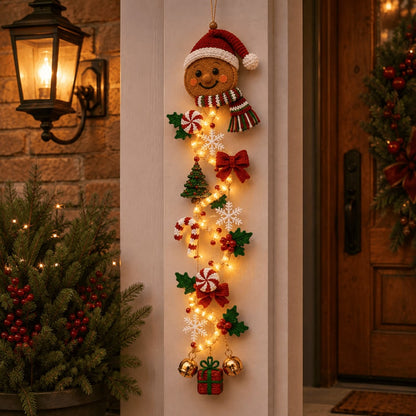 ⏳ Last day! 49% OFF✨ – 🎅MerryCascade Glowing Christmas Door Hanger