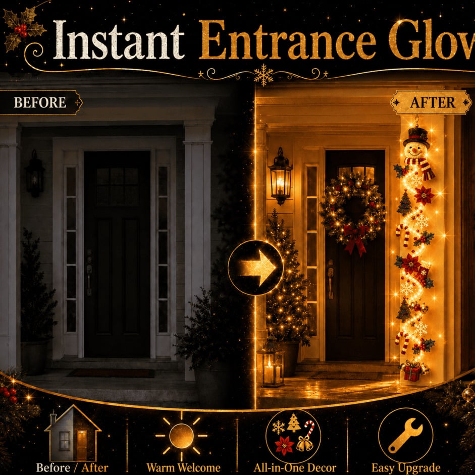 ⏳ Last day! 49% OFF✨ – 🎅MerryCascade Glowing Christmas Door Hanger