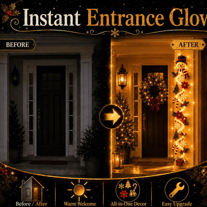 ⏳ Last day! 49% OFF✨ – 🎅MerryCascade Glowing Christmas Door Hanger