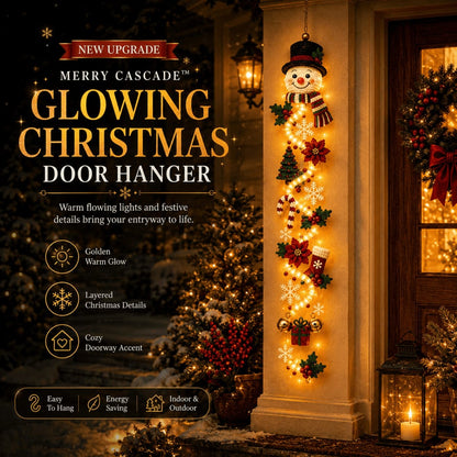 ⏳ Last day! 49% OFF✨ – 🎅MerryCascade Glowing Christmas Door Hanger