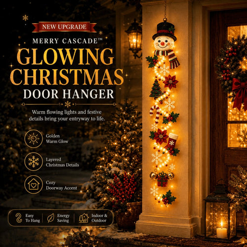 ⏳ Last day! 49% OFF✨ – 🎅MerryCascade Glowing Christmas Door Hanger