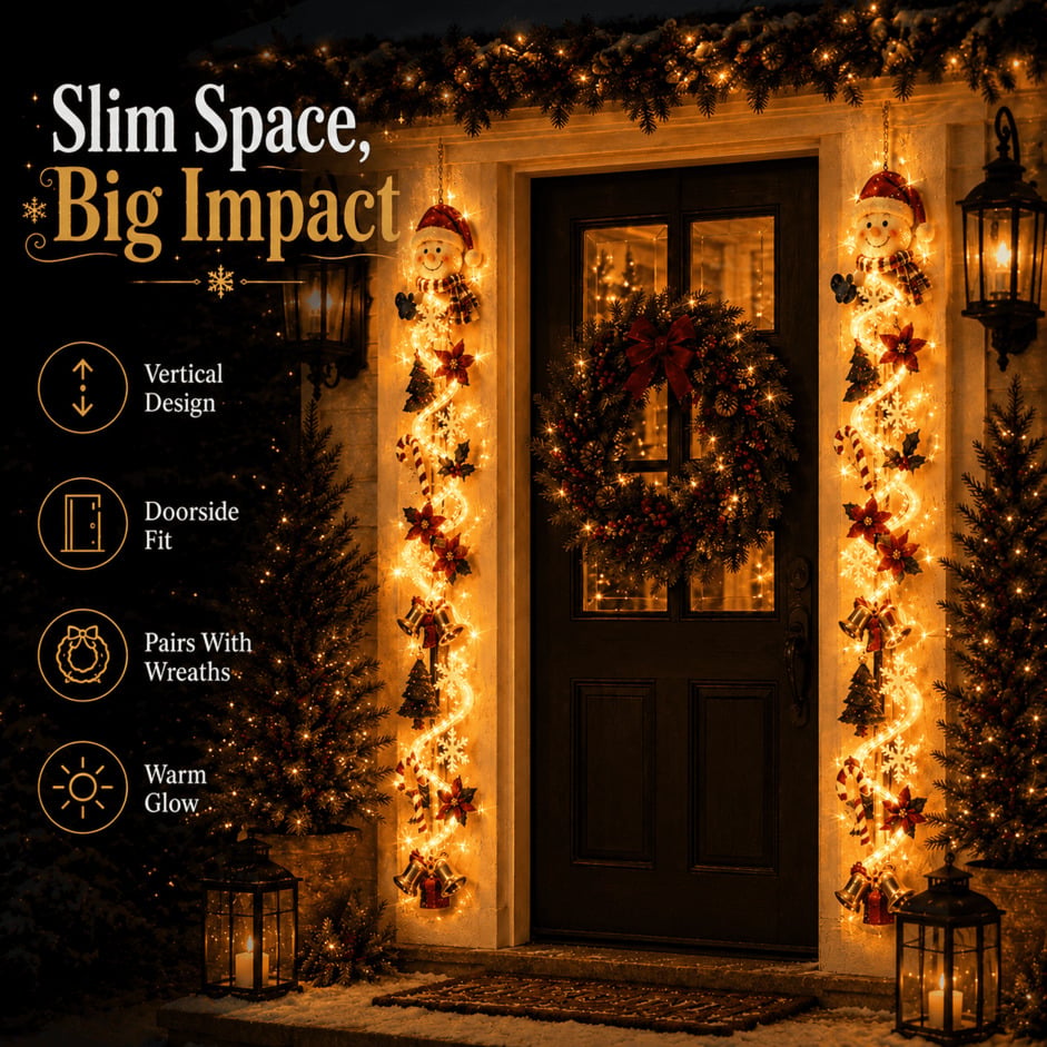 ⏳ Last day! 49% OFF✨ – 🎅MerryCascade Glowing Christmas Door Hanger