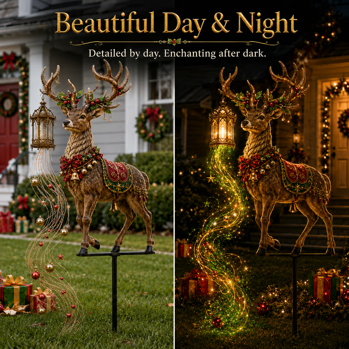 Light-Up Reindeer Christmas Yard Stake