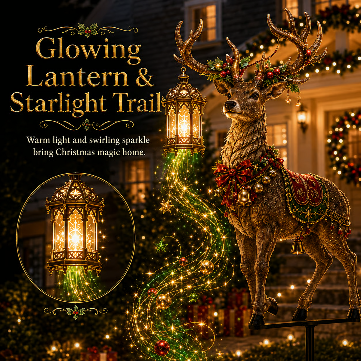 Light-Up Reindeer Christmas Yard Stake