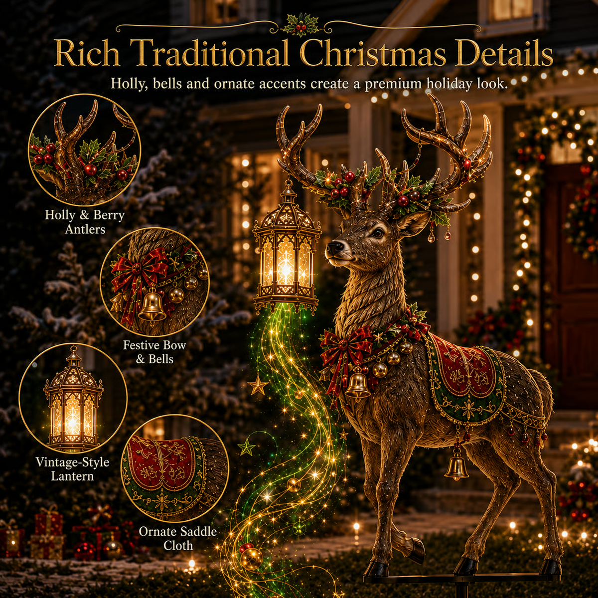 Light-Up Reindeer Christmas Yard Stake